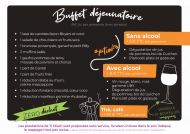 Buffet déjeunatoire